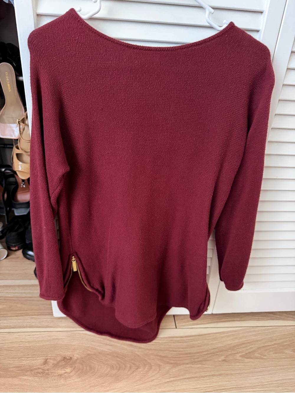 Michael Kors Wine Red Knit Sweater